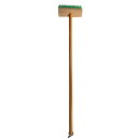 デッキブラシ 木柄 長さ112cm 幅18cm 3本セット ( 床ブラシ ベランダ 長柄 ナイロンブラシ 床磨き ベランダ掃除 玄関 玄関掃除 タイル お風呂掃...