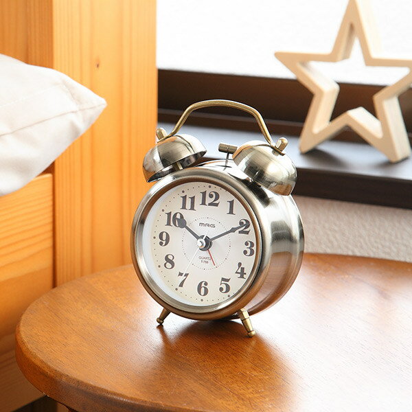 目覚まし時計 置き時計 ツインベルアラームクロック