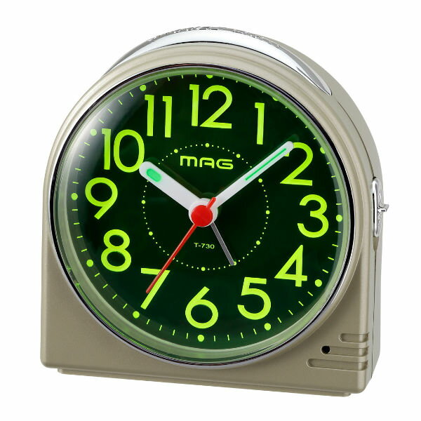 目覚まし時計 蛍 置き時計 ライト付き スヌーズ機能 文字板 シンプル