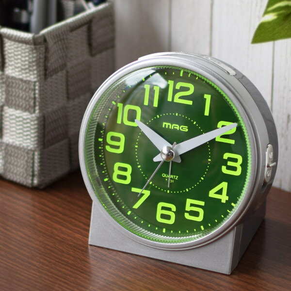 目覚まし時計 光助 時計 ライト付き 連続秒針