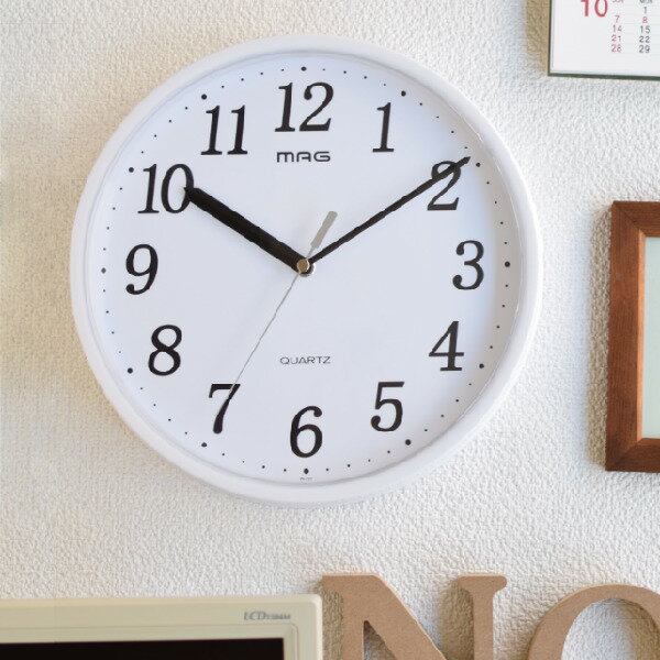 掛け時計 28cm プラスチッタ 落下 割れにくい 防災 減災
