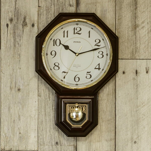 掛け時計 振り子時計 西洋館 メロディ機能付き