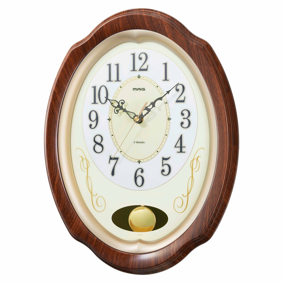 掛け時計 電波時計 振り子時計 計8曲 我が家の演奏会