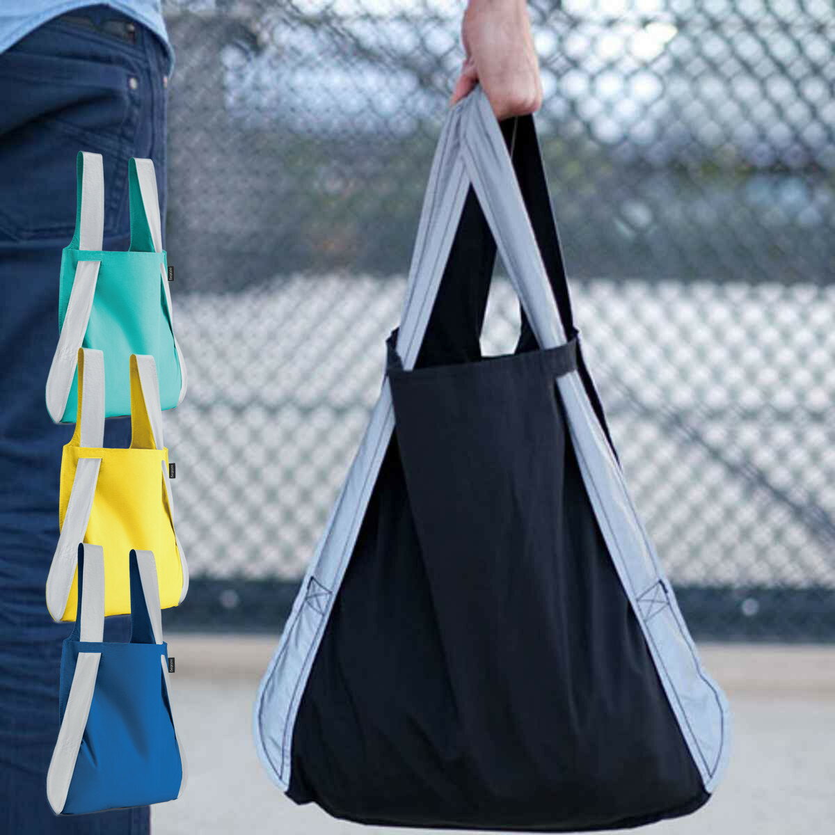 楽天インテリアパレットエコバッグ notabag BAG ＆ BACKPACK Reflective （ ノットアバッグ Notabag 折りたたみ 2way 撥水 ブランド トート リュック トートバッグ リフレクター付き 鞄 かばん リュックサック 大人 マイバッグ コンパクト 大容量 ）【39ショップ】