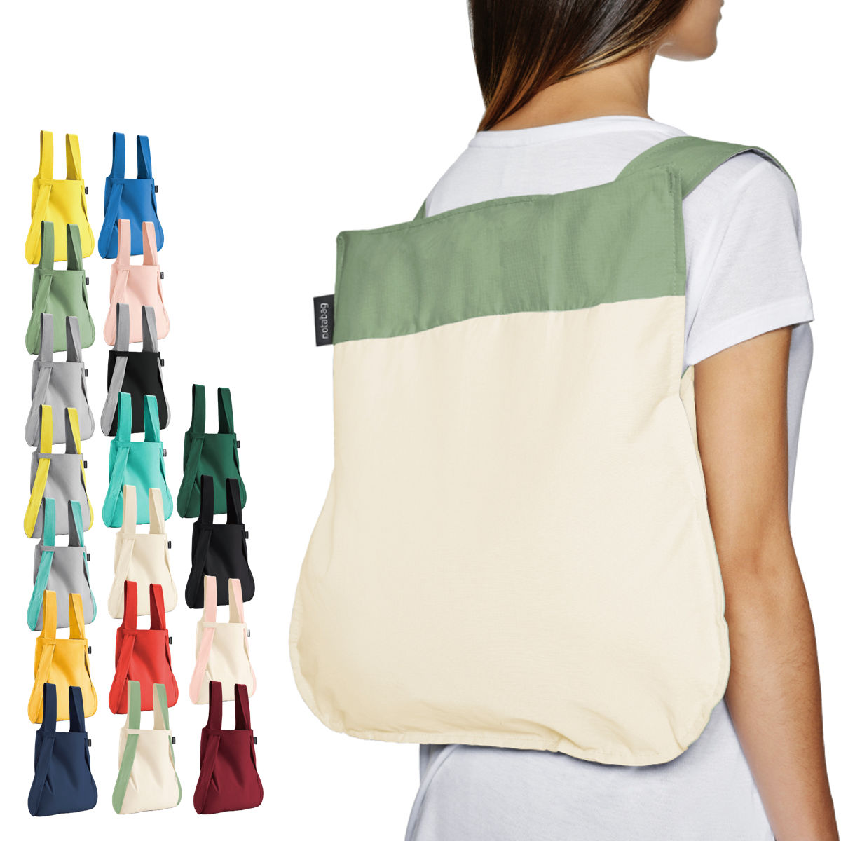 ノットアバッグ エコバッグ エコバッグ notabag BAG ＆ BACKPACK 無地 （ ノットアバッグ Notabag 折りたたみ 2way 撥水 ブランド トート リュック トートバッグ バックパック 鞄 かばん リュックサック コンパクト 肩掛け 軽量 大容量 シンプル 撥水加工 ）【39ショップ】