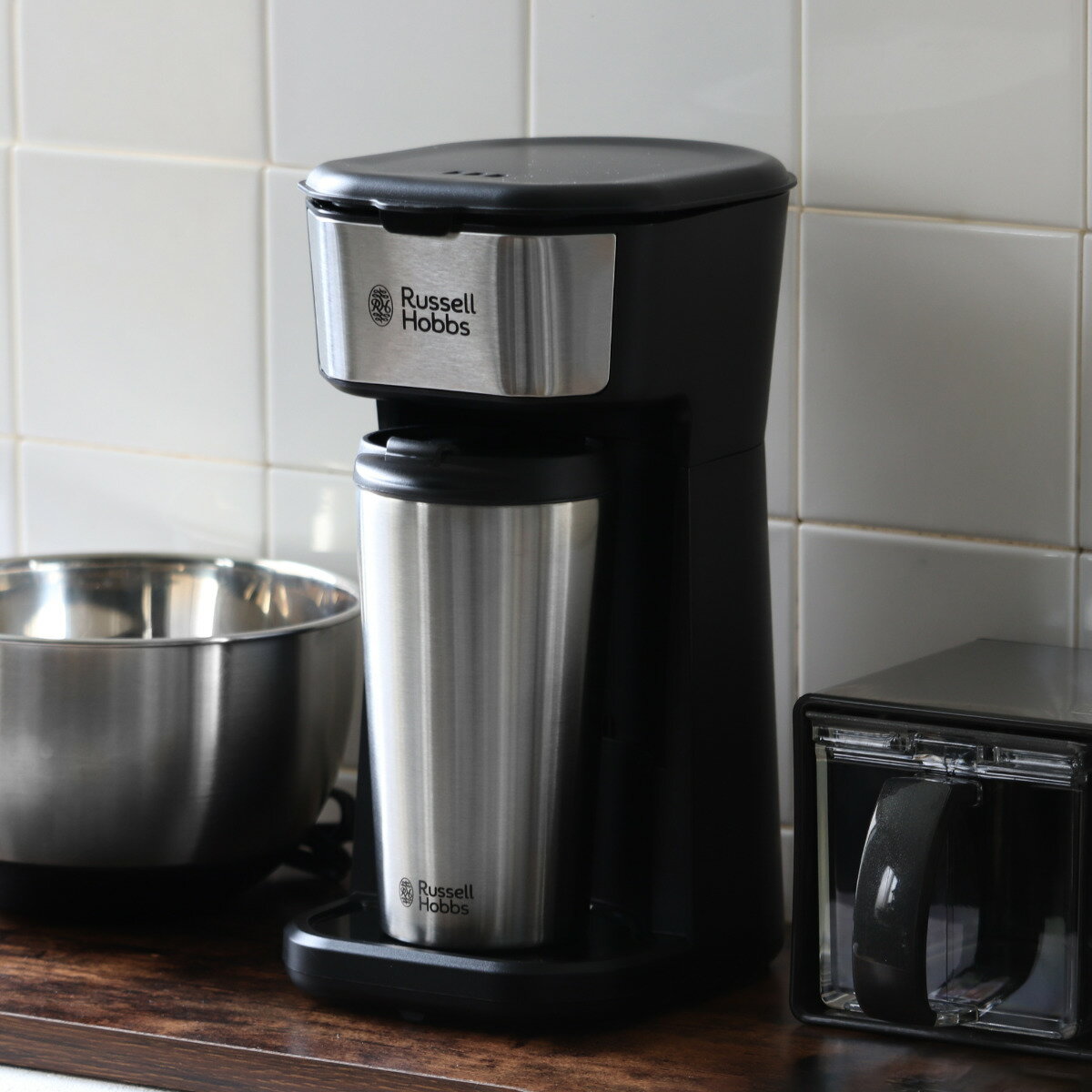 コーヒーメーカー ラッセルホブス Russell Hobbs コーヒーメーカー タンブラー付き タンブラードリップ （ ラッセルホブス 珈琲メーカー コンパクト 1杯 専用タンブラー付き シャワードリップ式 ドリップ ペーパレス 簡単 おしゃれ ）【39ショップ】