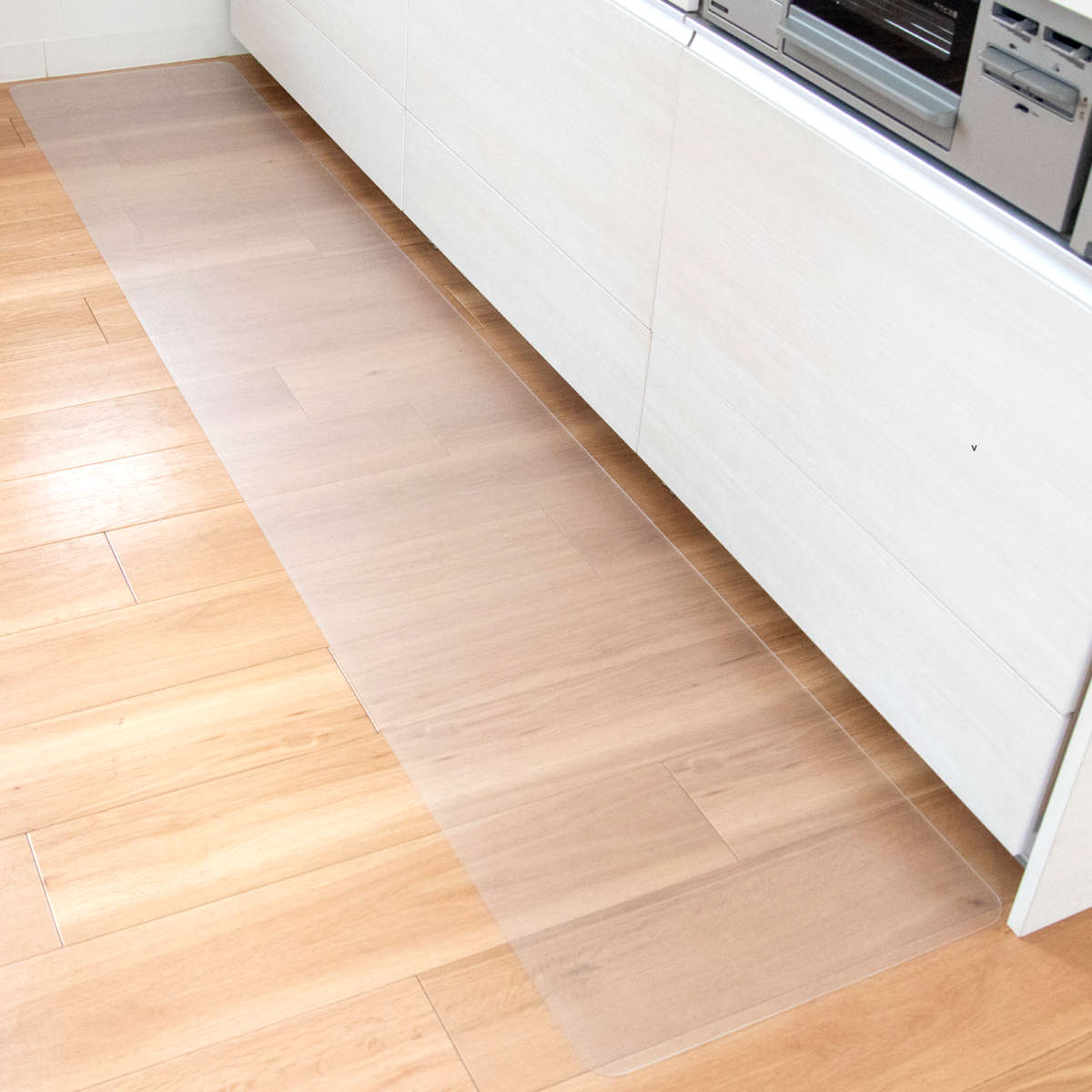 透明キッチンマット 45×240cm クリアマット フリーカット 拭ける （ 45cm 240cm 透明 キッチンマット キッチン マット 台所マット 拭けるキッチンマット PVC 洗濯不要 ズレない 傷防止 汚れ防止 カット 薄い 透ける 床暖OK ）【39ショップ】
