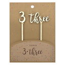 トッパー 3 three ケーキトッパー 3歳 数字 木 誕生日 ( ケーキ デコレーション バースデー 木製 記念日 フォトプロップス 撮影 写真 小道具 パ...