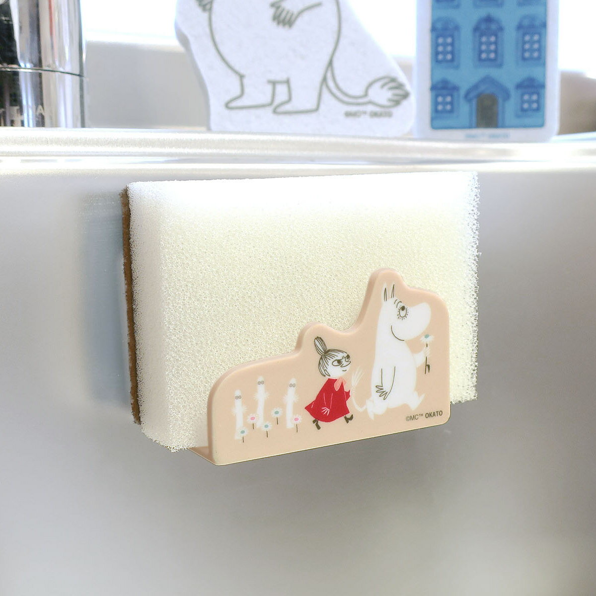 スポンジラック ムーミン MOOMIN マグネットスポンジホルダー ( マグネット スポンジホルダー スポンジ入れ スポンジ置き スポンジ 入れ 置き 磁石 小...