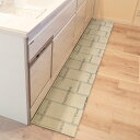 キッチンマット kieto インテリアマット 45×252cm ( 洗える 滑り止め加工 おしゃれ マット 45cm 252cm キッチン 台所 床 フロア キ...