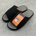スリッパ アクティブメッシュ 約25.0〜26.5cm ( ルームシューズ ルームスリッパ メッシュ 夏用 室内用 黒 前開き 前あき ゴム底 シンプル 定番 ...