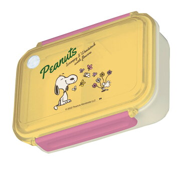 弁当箱 1段 500ml 2点ロック PEANUTS スヌーピー FLOWER ( SNOOPY お弁当箱 ランチボックス レンジ対応 女子 日本製 レンジOK お弁当 弁当 一段 仕切り付き 二点ロック 女性 )【39ショップ】