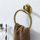 タオルハンガー アンティーク BISK DECO タオルリング ビスク ( タオル掛け タオルホルダー 真鍮 壁付け ホテルライク パウダールーム 収納 洗面用品 キッチン用品 トイレ用品 石膏ボード用 DIY )【39ショップ】