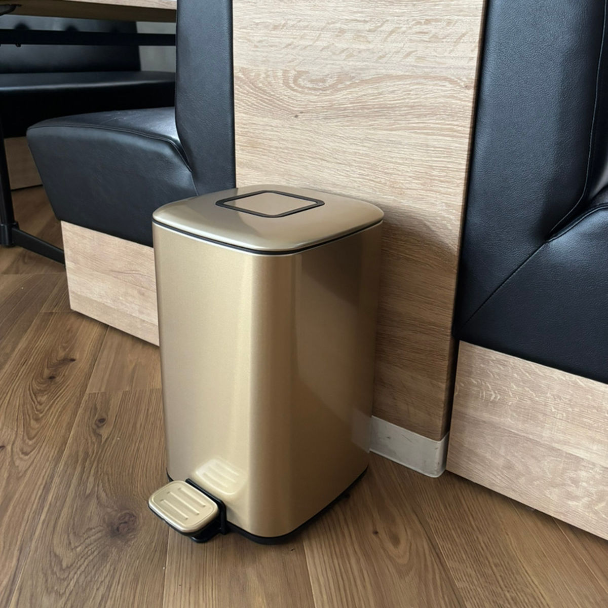 ゴミ箱 12L JAVA ステンレス製 ペダル （ ごみ箱 12リットル ふた付き 小さい ステンレス ペダル式 インナーボックス付き キッチン 部屋用 消臭剤ポケット付き ）【39ショップ】