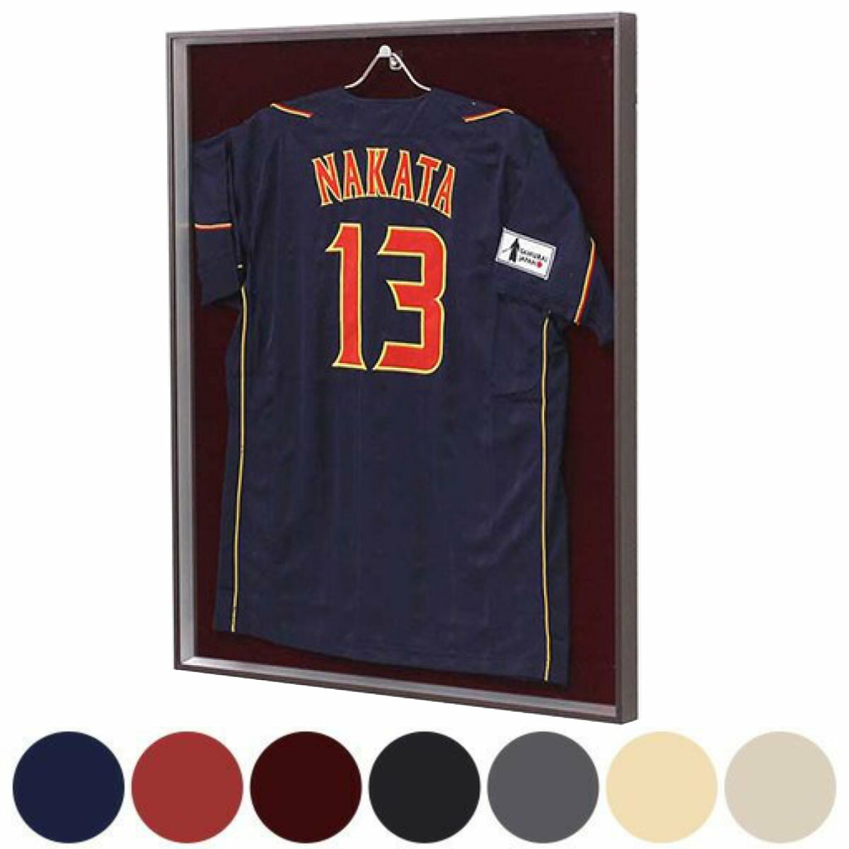 ユニフォーム 収納 ユニフォーム額 L200 Lサイズ フレーム セピア （ 額 ディスプレイ 額縁 ユニフォームケース 壁掛け コレクション ディスプレイケース バックボード 選べる 飾る ハンガー Tシャツ 額装 インテリア ）【39ショップ】