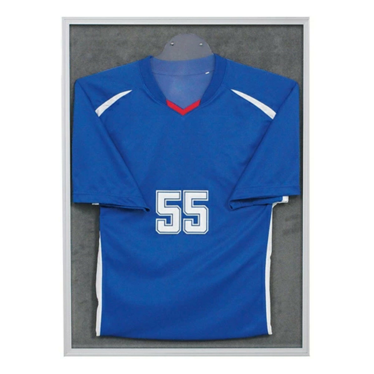 ユニフォーム 収納 ユニフォーム額 L111 S-GY Mサイズ （ ユニフォーム額縁 額 ハンガー付き 日本製 壁掛け ユニホーム フレーム グレー 幅75.3cm サイン入りユニホーム 保管 ディスプレイ 日本代表 サッカー 野球 ライブT ）【39ショップ】