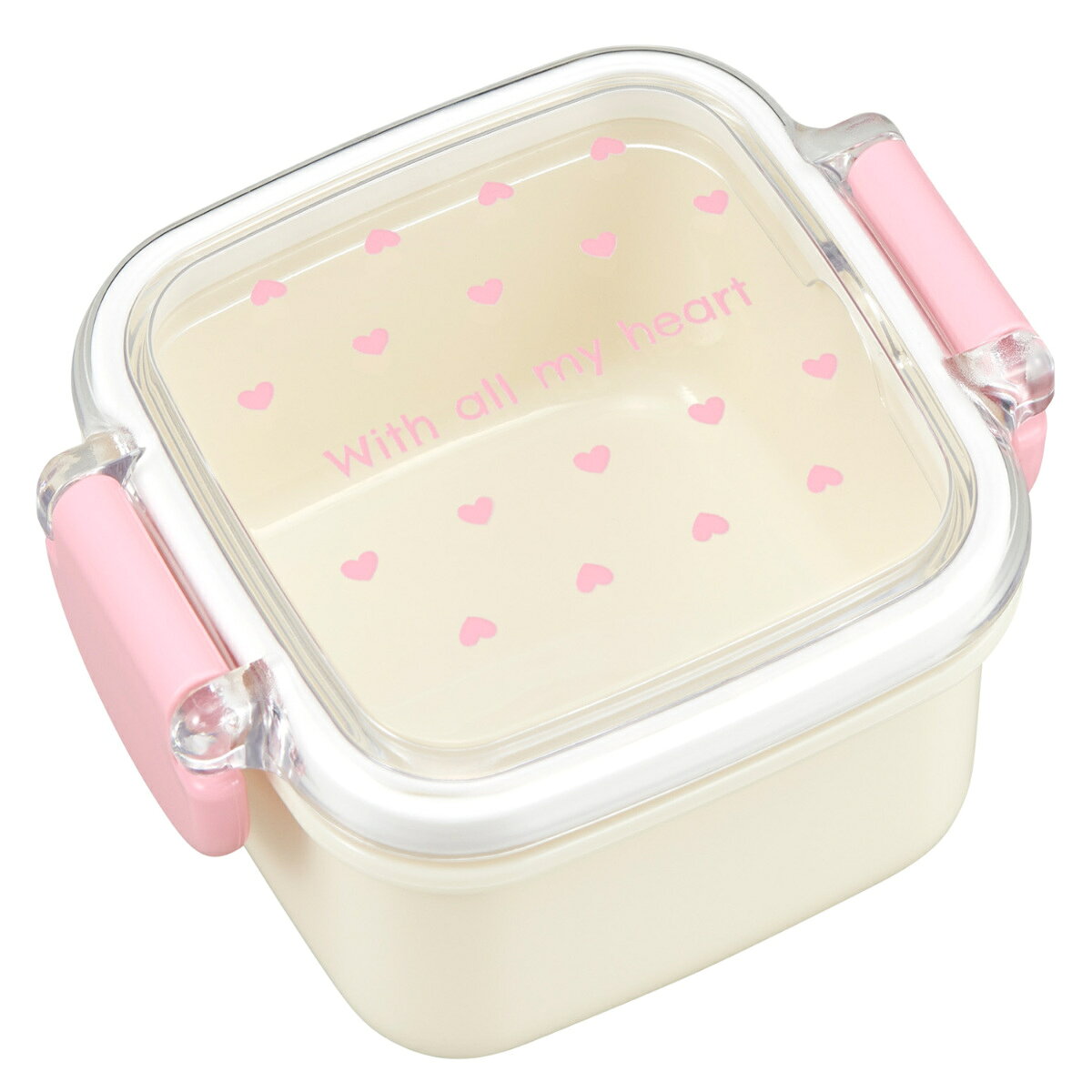 弁当箱 ハート デザート容器 （ デザートケース 食洗機対応 レンジ対応 お弁当箱 1段 デザート ランチボックス 日本製 食洗機OK レンジOK お弁当 保存容器 サイドケース 一段弁当箱 弁当 一段 抗菌 ）【39ショップ】