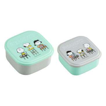 弁当箱 抗菌 2個セット PEANUTS スヌーピー （ SNOOPY レンジ対応 シール容器 お弁当箱 ランチボックス デザートケース 女子 レンジOK フルーツケース 果物ケース 保存容器 入れ子式 女性 ）【39ショップ】