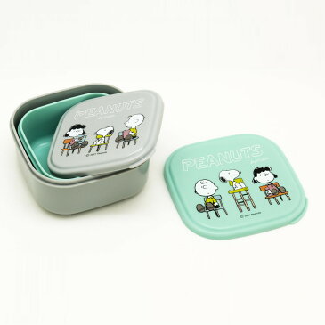 弁当箱 抗菌 2個セット PEANUTS スヌーピー ( SNOOPY レンジ対応 シール容器 お弁当箱 ランチボックス デザートケース 女子 レンジOK フルーツケース 果物ケース 保存容器 入れ子式 女性 )【39ショップ】