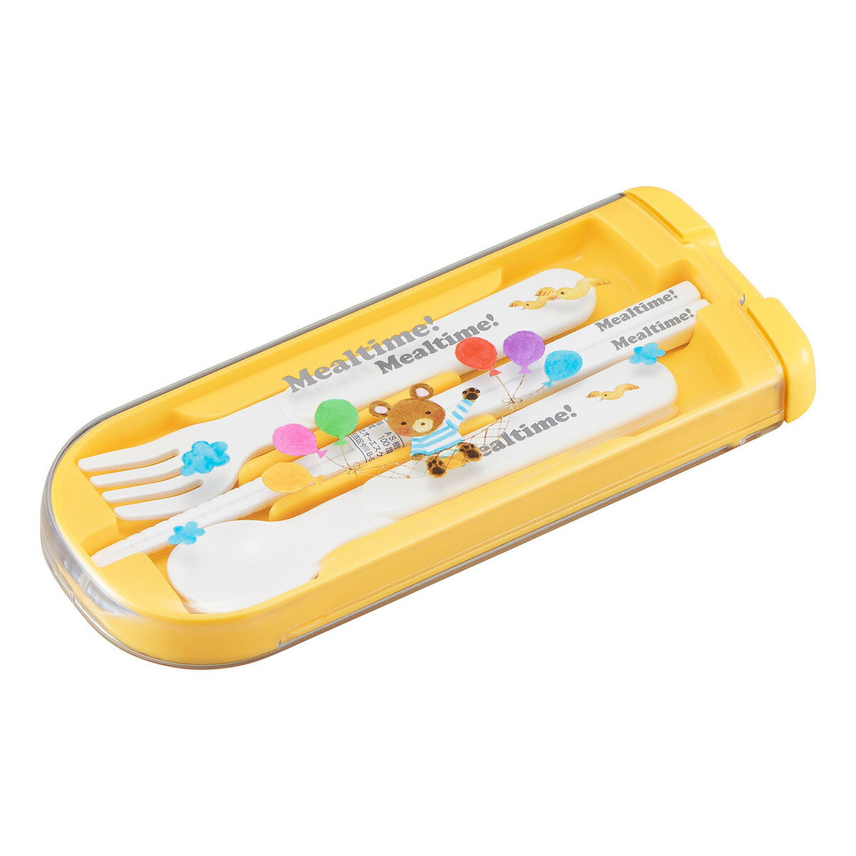 トリオセット 箸 スプーン フォーク ミールタイム スライド式 （ 食洗機対応 カトラリーセット お箸 子..