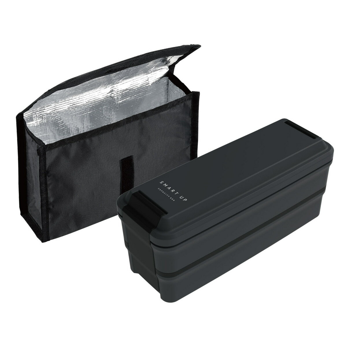 弁当箱 2段 850ml SMARTUP 保冷ケース付き 食洗機対応 レンジ対応 抗菌 （ お弁当箱 ランチボックス レ..