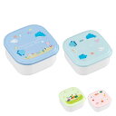 シール容器 2個入り ( 弁当箱 2個セット 入れ子 レンジ対応 お弁当箱 ランチボックス つぶらな瞳の水族館 つぶらな瞳のお弁当箱 レンジOK デザートケース...