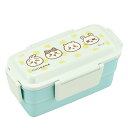 弁当箱 600ml ちいかわ ランチボックス二段 仕切付 ( 食洗機対応 レンジ対応 二段 抗菌 ドーム型 4点ロック 日本製 仕切り付き 銀 AG 食洗機OK...