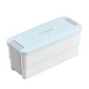 弁当箱 650ml シマエナガ ランチボックス二段 仕切付 ( お弁当箱 ランチボックス 食洗機対応 レンジ対応 二段 抗菌 防汚 日本製 食洗機OK レンジO...