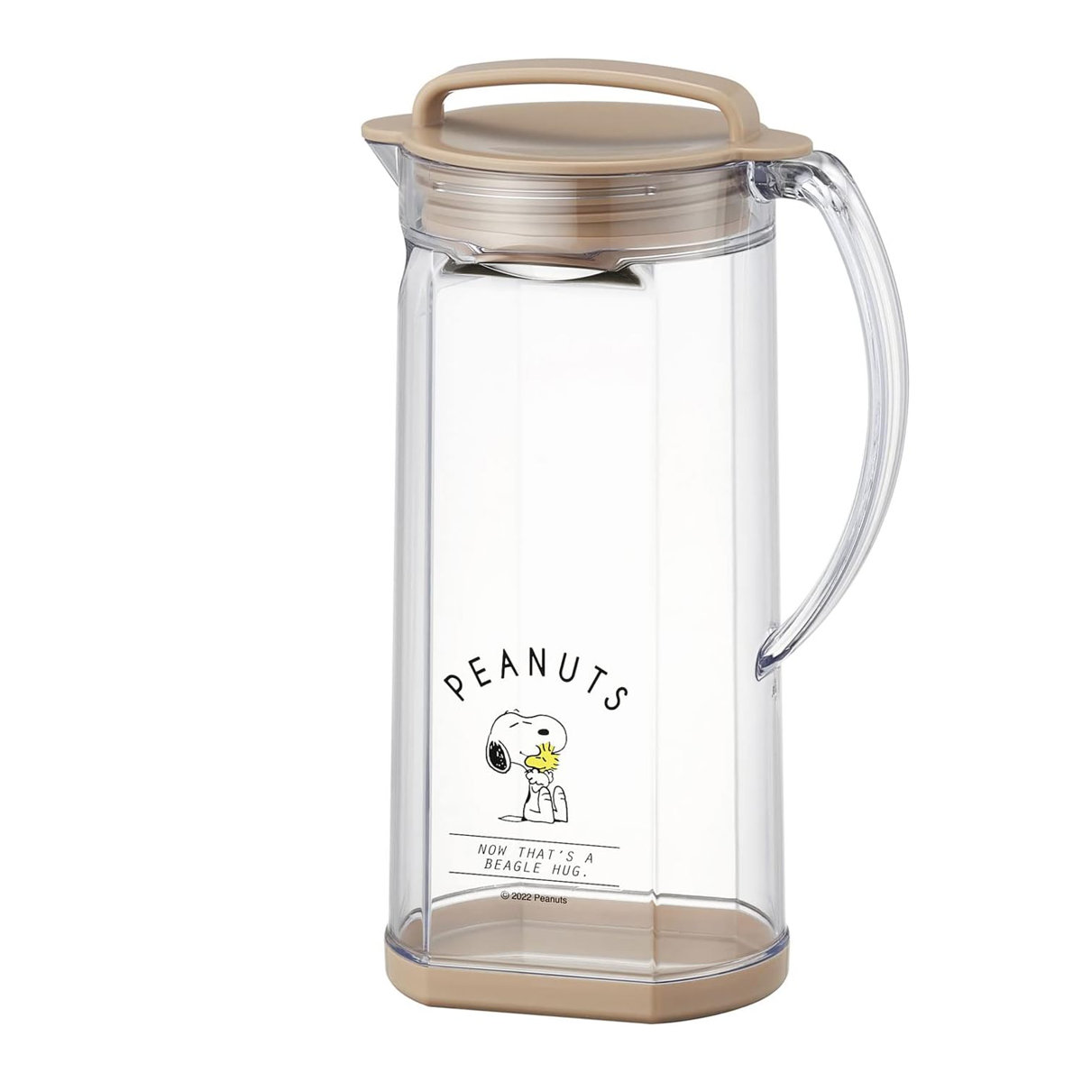 ピッチャー 1.2L SNOOPY 2WAY PEANUTS （ 冷水筒 スヌーピー 横置き 縦置き プラスチック 麦茶ポット 水差し 冷水ポット 日本製 プラスチック製 縦 横 スリム 麦茶 水 お茶 取っ手付き 軽い 割れにくい 国産 おしゃれ キャラクター ）【39ショップ】