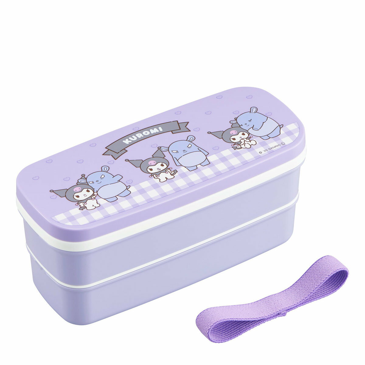 Rakuten - 弁当箱 640ml ランチボックス二段 仕切付 クロミ （ お弁当箱 食洗機対応 レンジ対応 抗菌加工 二段 日本製 食洗機OK レンジOK お弁当 弁当 箸付き 入れ子式 ランチベルト付き 仕切り付き 抗菌 女性 女子 ）【39ショップ】