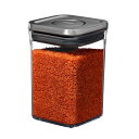 OXO オクソー ステンレスポップコンテナ スモールスクエア ショート 1.0L ( 保存容器 密閉 密閉容器 密閉保存容器 クリア 透明 ステンレス プラスチック 保存 容器 ストッカー コンテナ スタッキング ワンプッシュ開閉 おしゃれ ) 【39ショップ】
