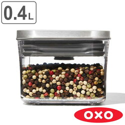 OXO オクソー ステンレスポップコンテナ スモールスクエア ミニ 0.4L