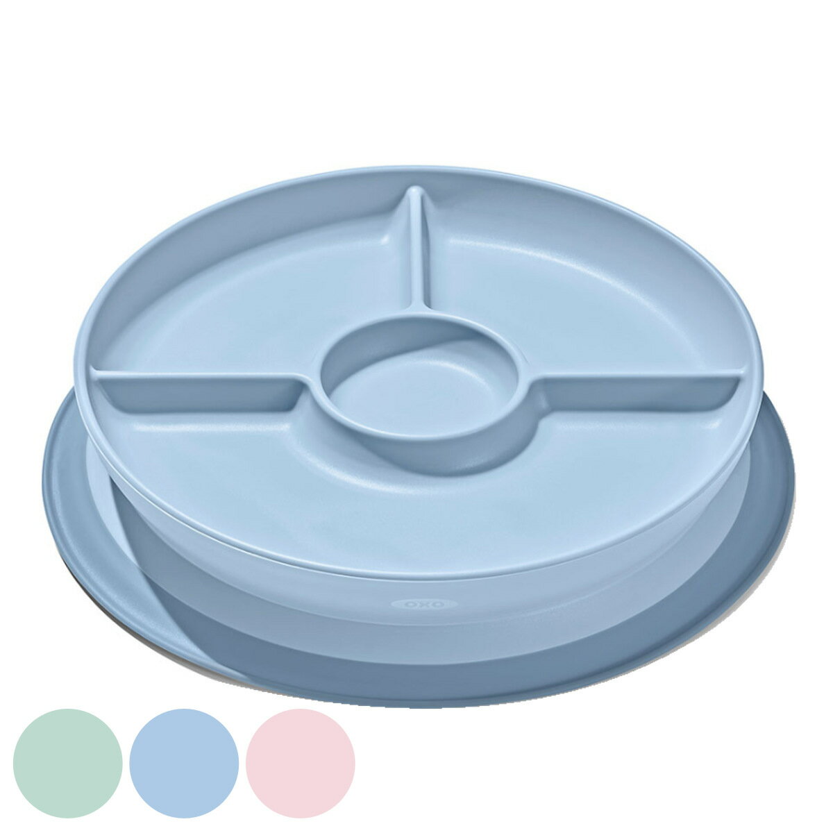 OXO Tot ランチプレート 吸盤付き 仕切 プレート ベビー ( オクソー ベビー食器 食洗機対応 お皿 吸盤 ズレない 食べやすい 赤ちゃん 出産祝い プ...