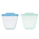 OXO Tot 保存容器 シリコン スタンドバッグ セット 2個入り ( オクソー 電子レンジ対応 食洗機対応 冷蔵 冷凍 保存袋 シリコンバッグ 自立 マチ付...
