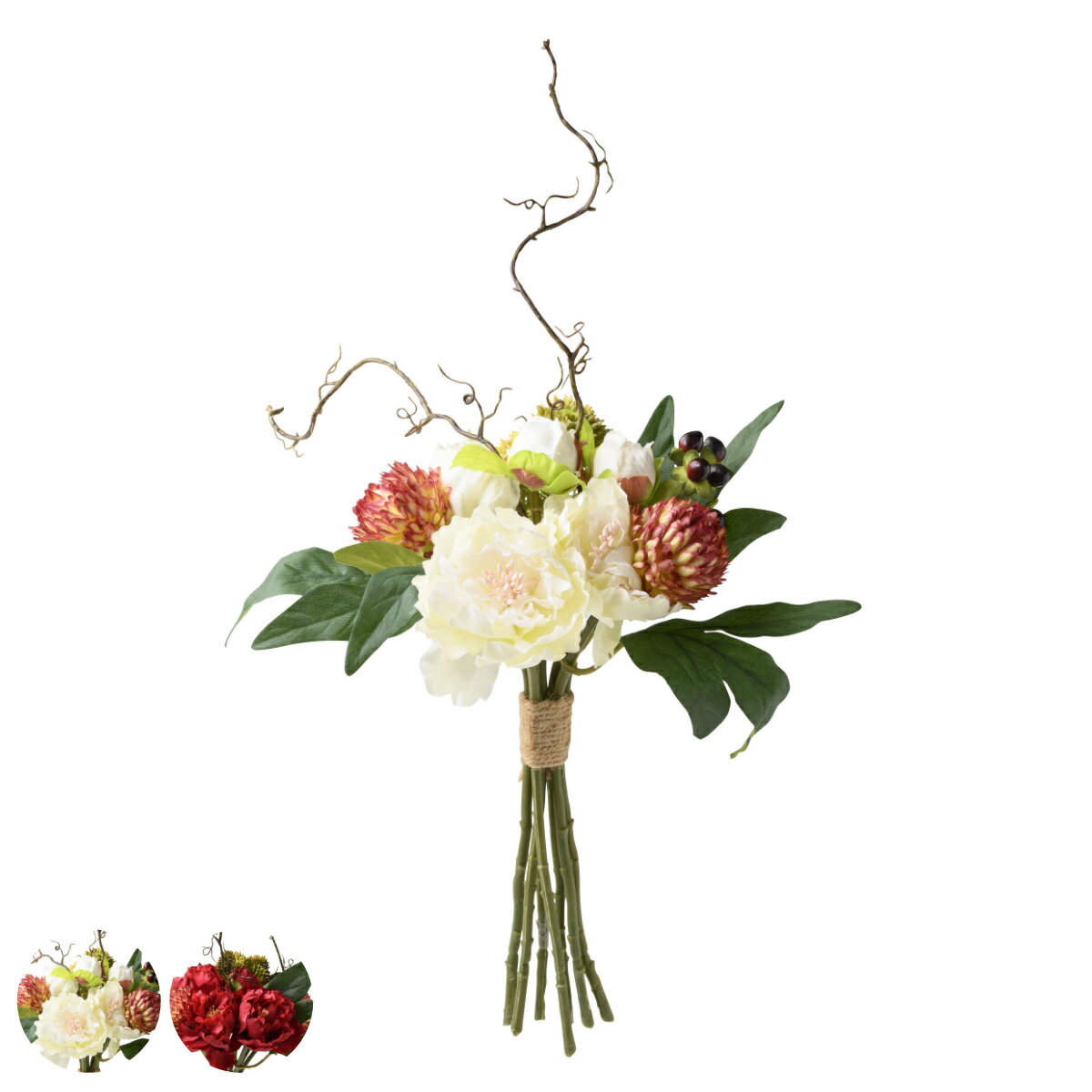造花 ピオニブーケスタイル 4束セット （ ブーケ 花束 花 ピオニー インテリア フェイクグリーン アーティフィシャルフラワー リアル フェイクフラワー インテリアグリーン 人工観葉植物 観葉植物 パーティー リビング ）【39ショップ】