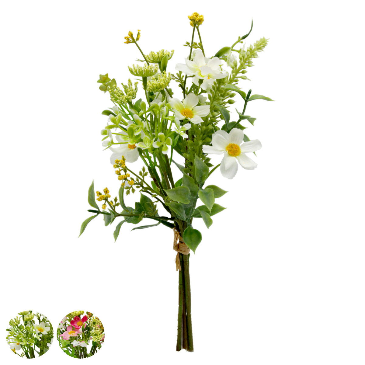 Other - 造花 ミックスフラワーバンドル 6束セット （ ブーケ 花束 花 野花 インテリア フェイクグリーン アーティフィシャルフラワー リアル フェイクフラワー インテリアグリーン 人工観葉植物 観葉植物 パーティー リビング オフィス ）【39ショップ】