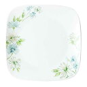 プレート 27cm スクエア コレール CORELLE フェアリーフローラ ( 食洗機対応 電子レンジ対応 オーブン対応 お皿 白 大皿 角皿 盛皿 耐熱 白い食器 平皿 パスタ皿 メイン おかず ワンプレート 花柄 洋食器 おしゃれ ) 【39ショップ】