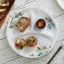 ランチプレート 21.5cm コレール CORELLE フェアリーフローラ ( 食洗機対応 電子レンジ対応 オーブン対応 仕切り皿 白 お皿 ランチ皿 耐熱 白...