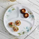 ランチプレート 26cm コレール CORELLE フェアリーフローラ 5枚セット ( 食洗機対応 電子レンジ対応 オーブン対応 仕切り皿 白 お皿 ランチ皿 ...