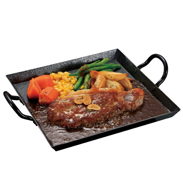 バーベキュー 鉄板 グリルプレート カセットコンロ用グリドル キャプテンスタッグ CAPTAIN STAG （ アウトドア プレート BBQ用 バーべキュー BBQ アウトドア用品 レジャー用品 レジャー キャンプ用品 キャンプ 正方形 ） 【39ショップ】 interior-palette-10106566 インテリアパレット サンプル画像2