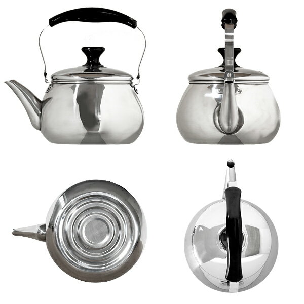 やかん ステンレス IH対応 4L （適正容量：2.8L） オルティ 広口ケットル 茶こしアミ付 麦茶 煮出し （ ガス火対応 ヤカン ケトル ステンレスケトル 茶漉し 茶こし 湯沸かし 湯沸し ティーポット 薬缶 ケットル ）【39ショップ】