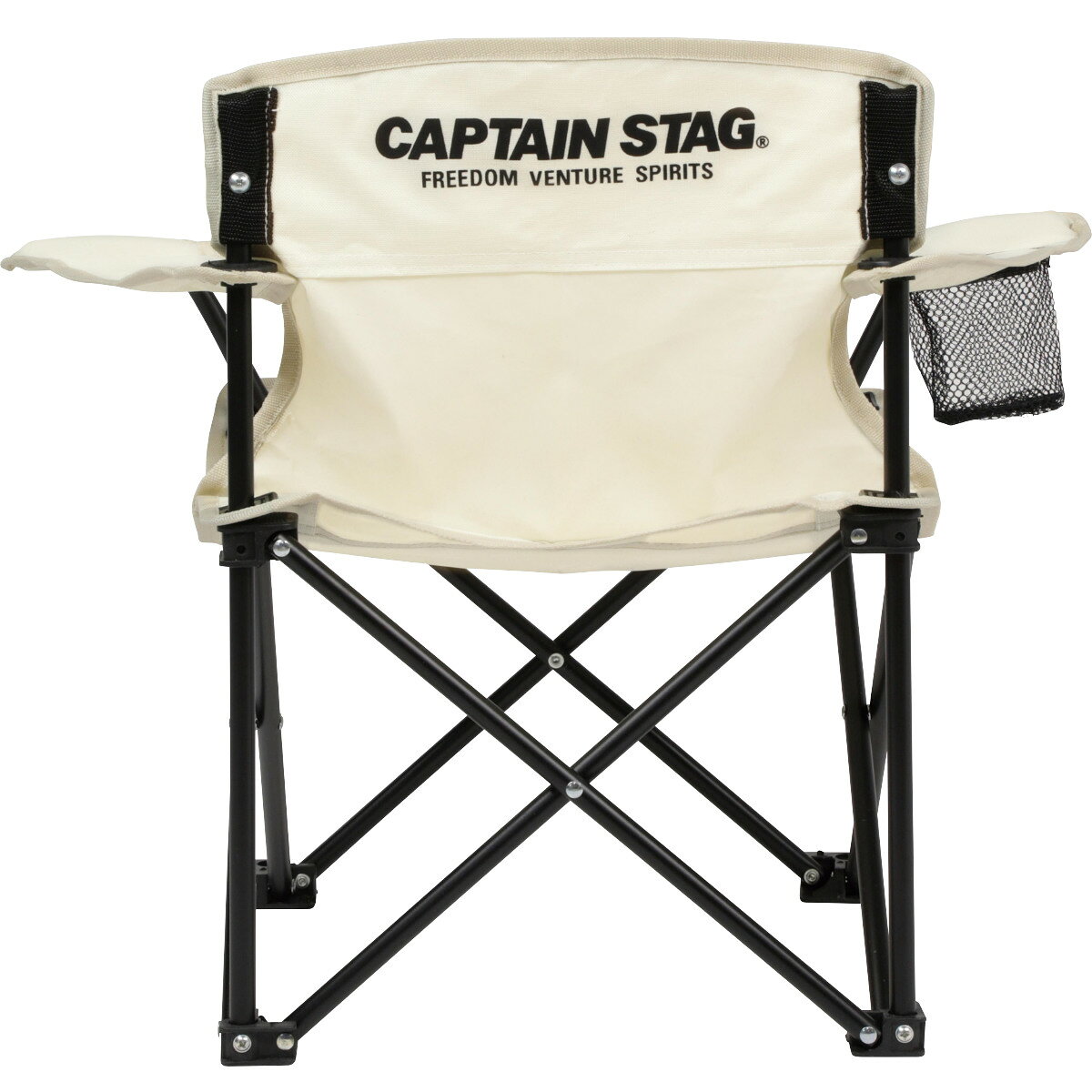 アウトドアチェア ラウンジチェアミニ キャプテンスタッグ （ CAPTAIN STAG ラウンジチェア ミニ ホワイト アウトドア 椅子 肘掛付き 折りたたみ チェア シンプル キャンプ いす 1人用 一人 ドリンクホルダー カップホルダー ） 【39ショップ】 interior-palette-10140620 インテリアパレット サンプル画像2
