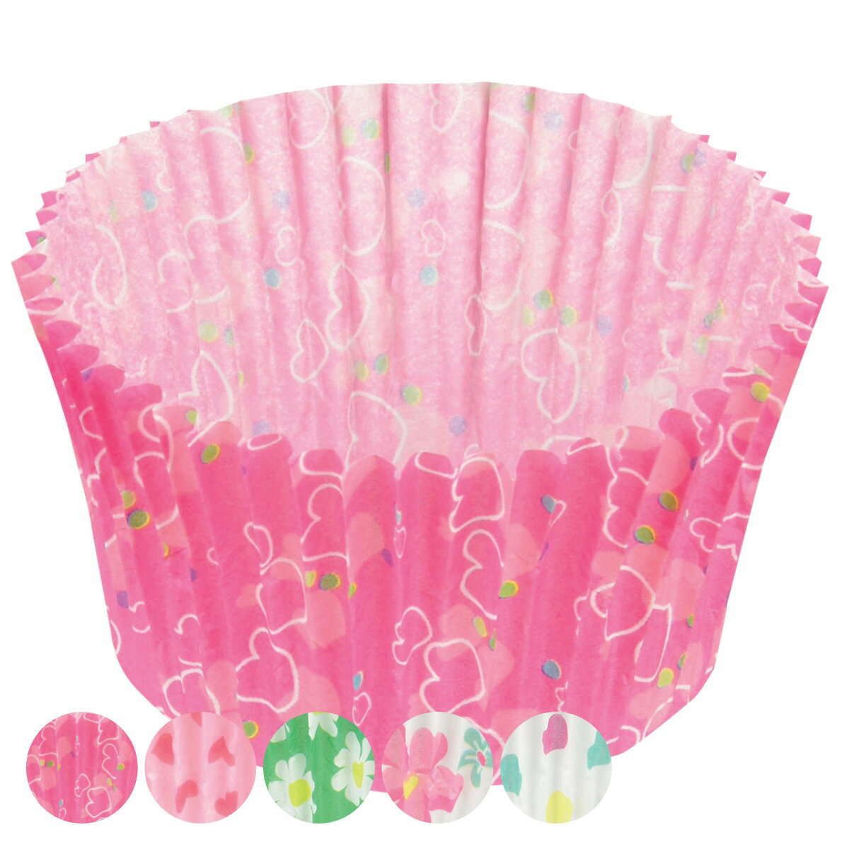 カップケーキ型 50枚入り 7cm 紙製 ベイクイージー （ オーブン使用可能 マフィンカップ 焼型 焼き型 お菓子作り 手作り 焼き菓子 柄 マフィン カップケーキ おしゃれ カラフル ） 【39ショップ】