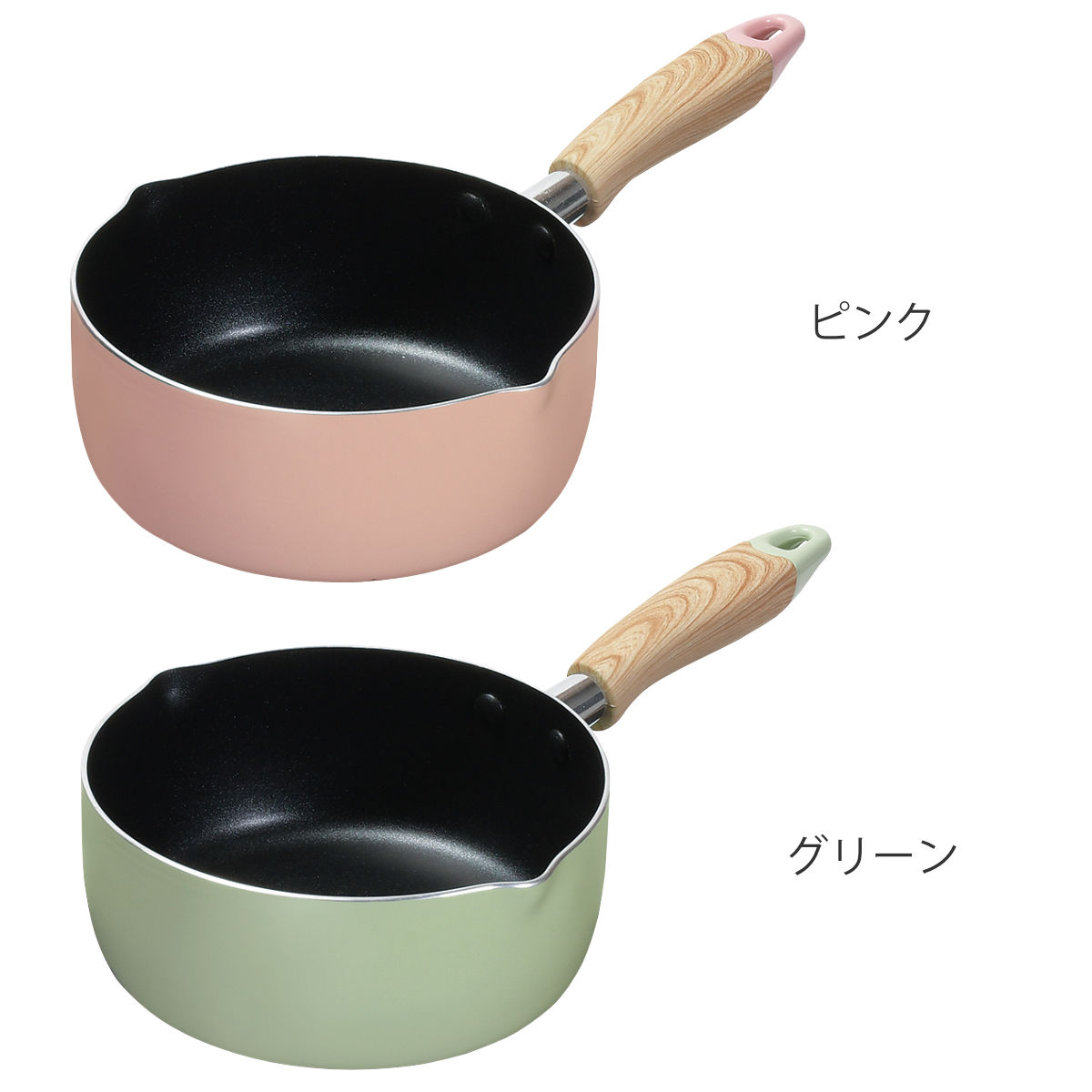 雪平鍋 18cm IH対応 フッ素加工 ナチュラルクックピュア （ ガス火対応 オール熱源対応 行平鍋 ゆきひら鍋 片手鍋 注ぎ口付き ふっ素加工 18センチ フッ素コーティング なべ お鍋 アルミ製雪平鍋 注ぎ口あり 両口鍋 調理器具 ） 【39ショップ】 interior-palette-10154757 インテリアパレット サンプル画像2