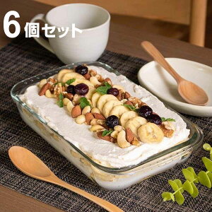 グラタン皿 大皿 22cm Pyrex パイレックス レクタングル 耐熱ガラス オーブンウェア 6個セット ( 食洗機対応 電子レンジ対応 オーブン対応 ディッシュ 皿 食器 耐熱 ガラス オーブン料理 オーブン グリル 調理 おしゃれ )【39ショップ】