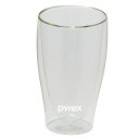 タンブラー 410ml PYREX パイレックス 耐熱ガラス ( 食洗機対応 コップ グラス ダブルウォールグラス 耐熱 カップ 二重構造 ガラス 結露 水滴がつかない ホット アイス コーヒー 紅茶 アイスティー おしゃれ ) 【39ショップ】