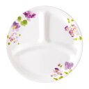 ランチプレート 26cm コレール CORELLE バイオレットミスト （ 食洗機対応 電子レンジ対応 オーブン対応 耐熱 仕切り皿 ランチ皿 白 お皿 花柄 ラウンド 丸 軽い 割れにくい 白い食器 仕切り ランチ 洋食器 おしゃれ ）【39ショップ】