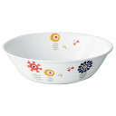 ボウル 21.5cm CORELLE ケイユクッカ 強化ガラス ( 食洗機対応 電子レンジ対応 オーブン対応 耐熱 サラダボウル 盛り鉢 北欧風 花 軽い 割れにくい 白い食器 パスタ皿 カレー皿 洋食器 白 おしゃれ )【39ショップ】