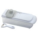 野菜調理器セット ワイド Simplice ピーラー付き 容器付き 4プレート ( スライサー スライサーセット おろし器 おろし金 千切り 平切り ピーラー ...