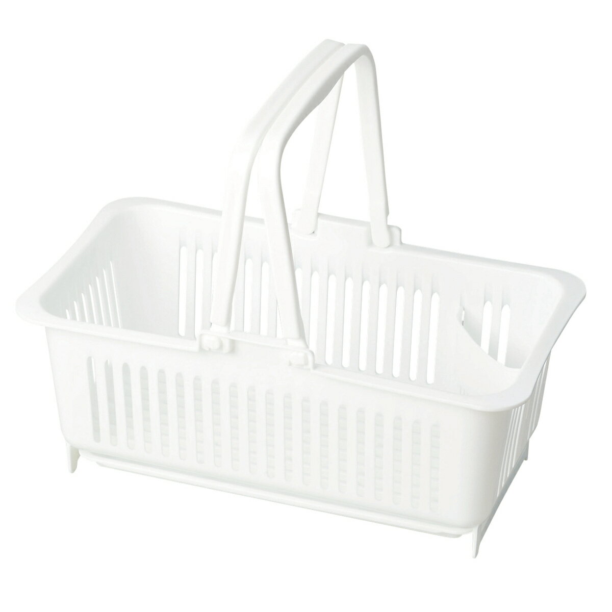 水切りラック ブランキッチン 取っ手付水切りカゴ （ カトラリーポケット付き 1段 日本製 水切りバスケット 水切りかご 水切りカゴ 水切り 洗い物 食器 洗い 乾燥 ラック プラスチック 取っ手付き ） 【39ショップ】